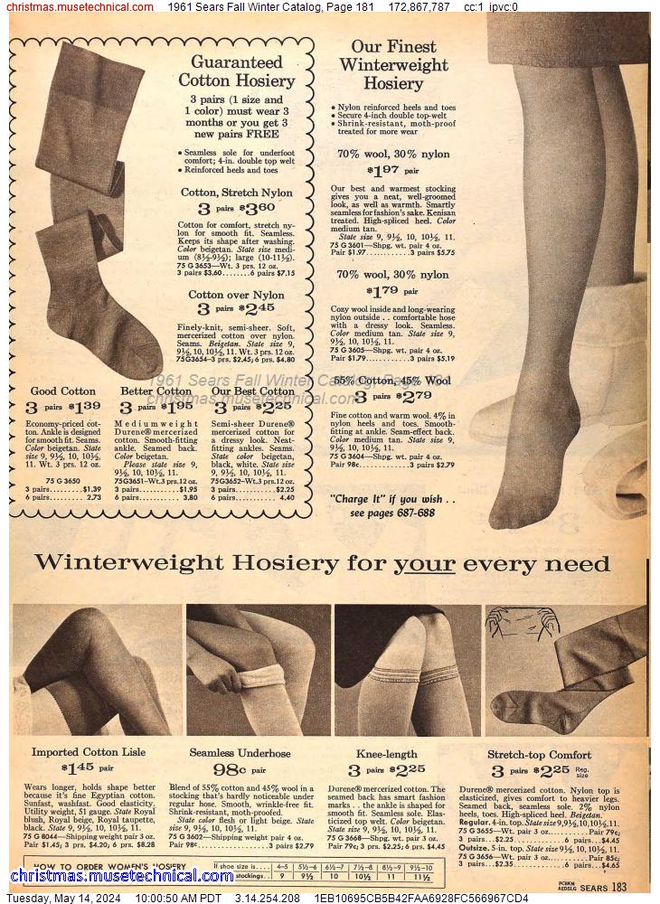 1961 Sears Fall Winter Catalog, Page 181
