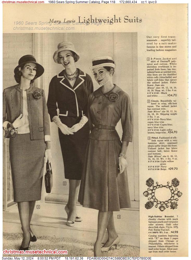 1960 Sears Spring Summer Catalog, Page 118
