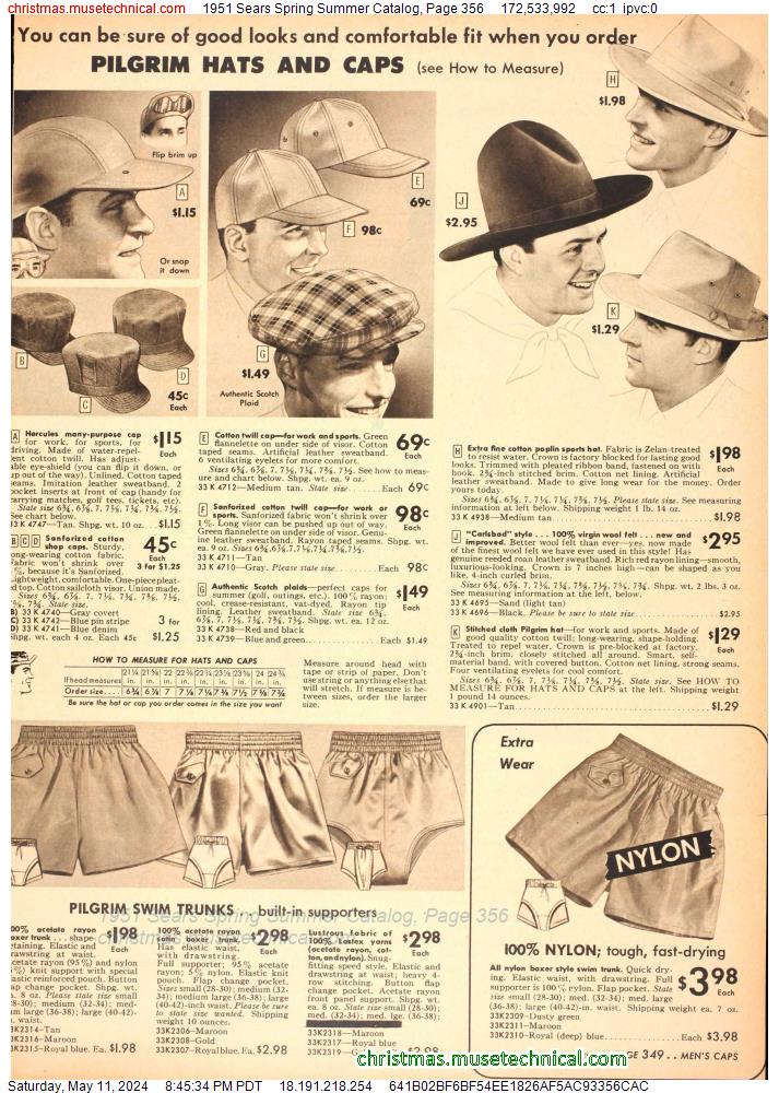 1951 Sears Spring Summer Catalog, Page 356