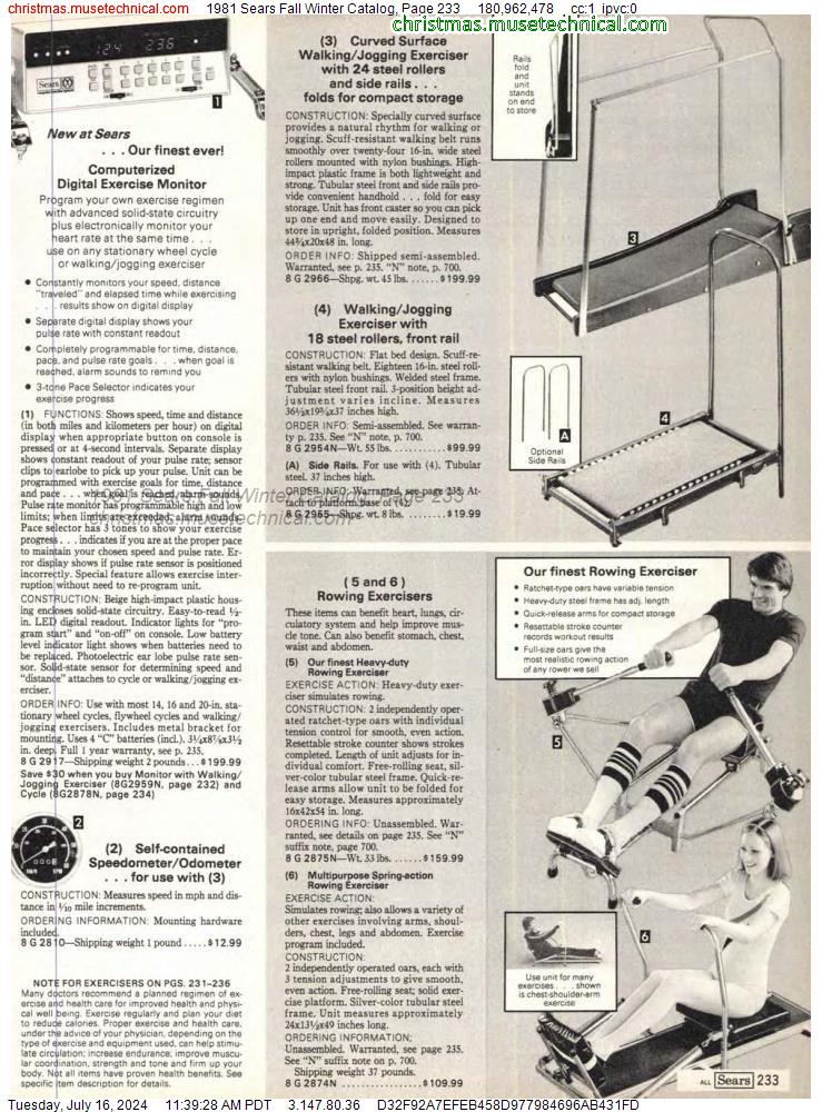 1981 Sears Fall Winter Catalog, Page 233