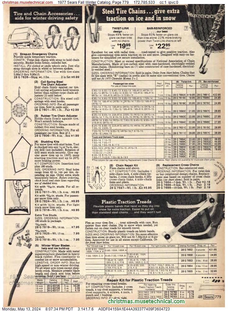 1977 Sears Fall Winter Catalog, Page 779