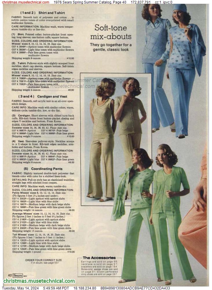 1976 Sears Spring Summer Catalog, Page 40