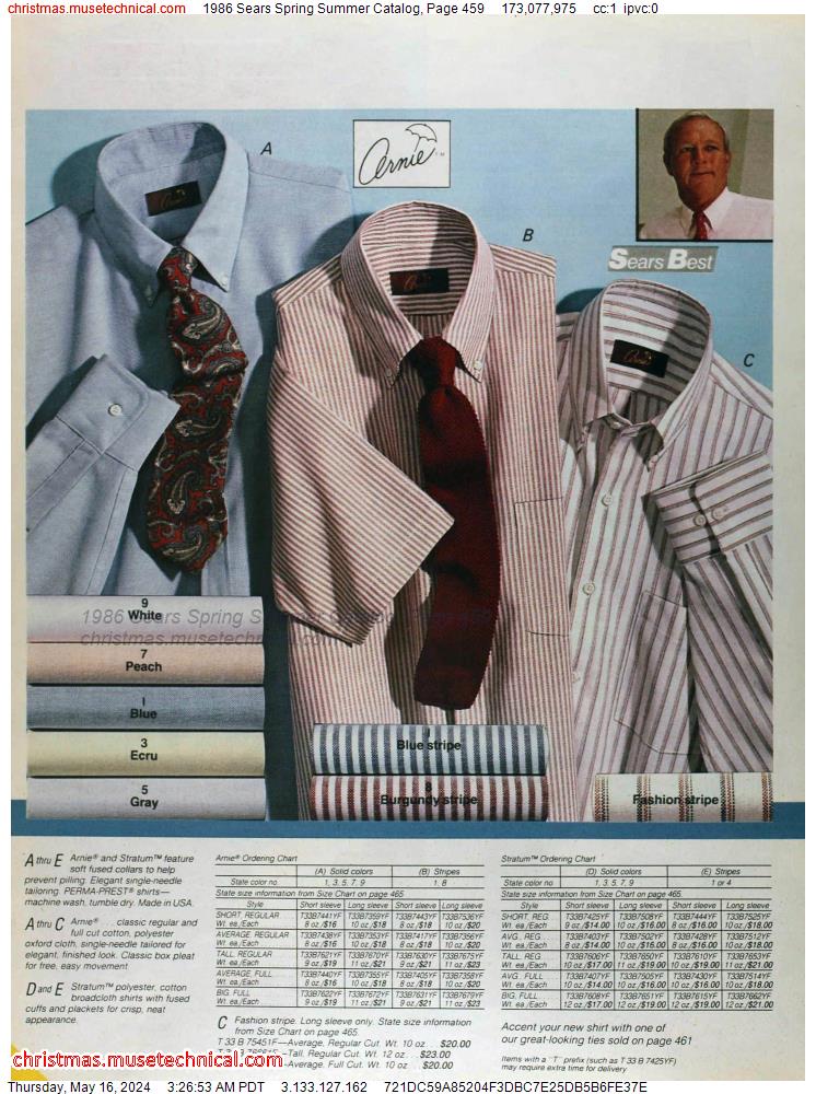 1986 Sears Spring Summer Catalog, Page 459