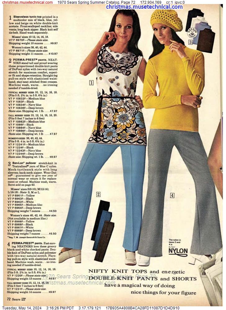 1970 Sears Spring Summer Catalog, Page 72