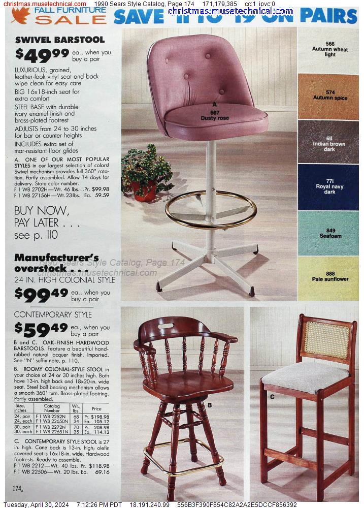 1990 Sears Style Catalog, Page 174