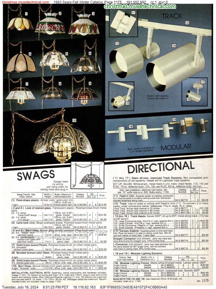 1983 Sears Fall Winter Catalog, Page 1175