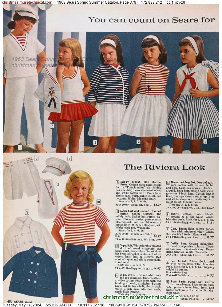 1963 Sears Spring Summer Catalog, Page 379