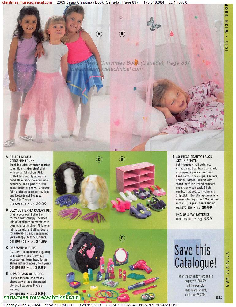 2003 Sears Christmas Book (Canada), Page 837