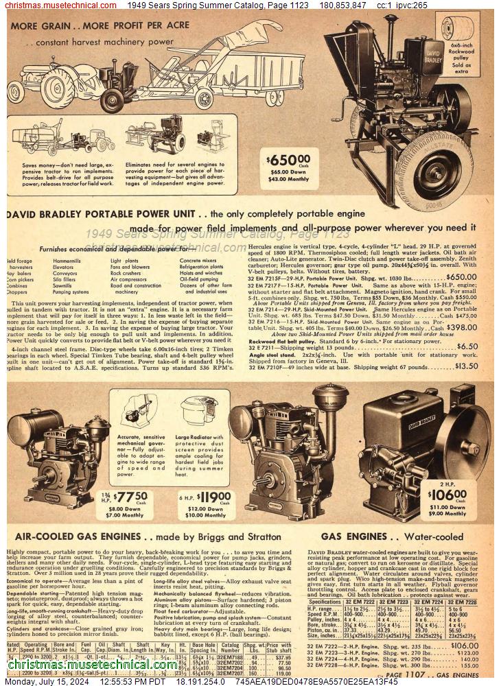 1949 Sears Spring Summer Catalog, Page 1123