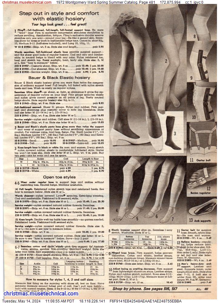 1972 Montgomery Ward Spring Summer Catalog, Page 481