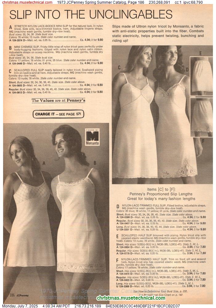 1973 JCPenney Spring Summer Catalog, Page 186