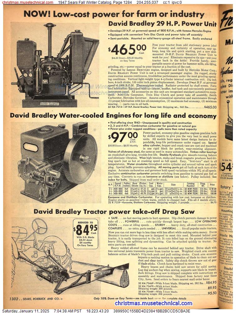 1947 Sears Fall Winter Catalog, Page 1284