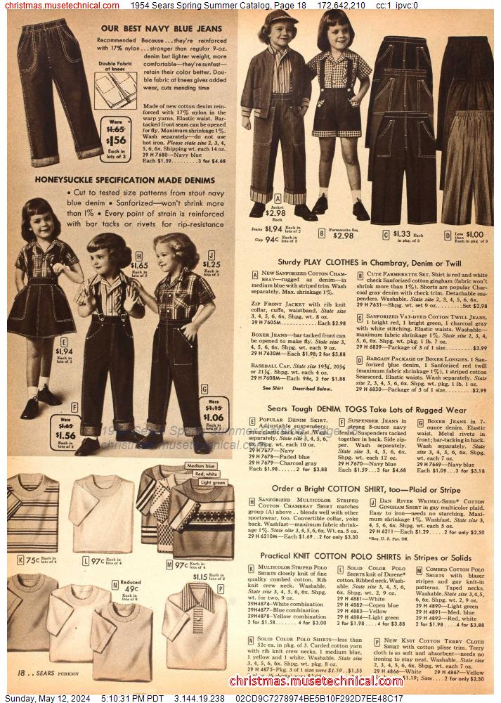 1954 Sears Spring Summer Catalog, Page 18