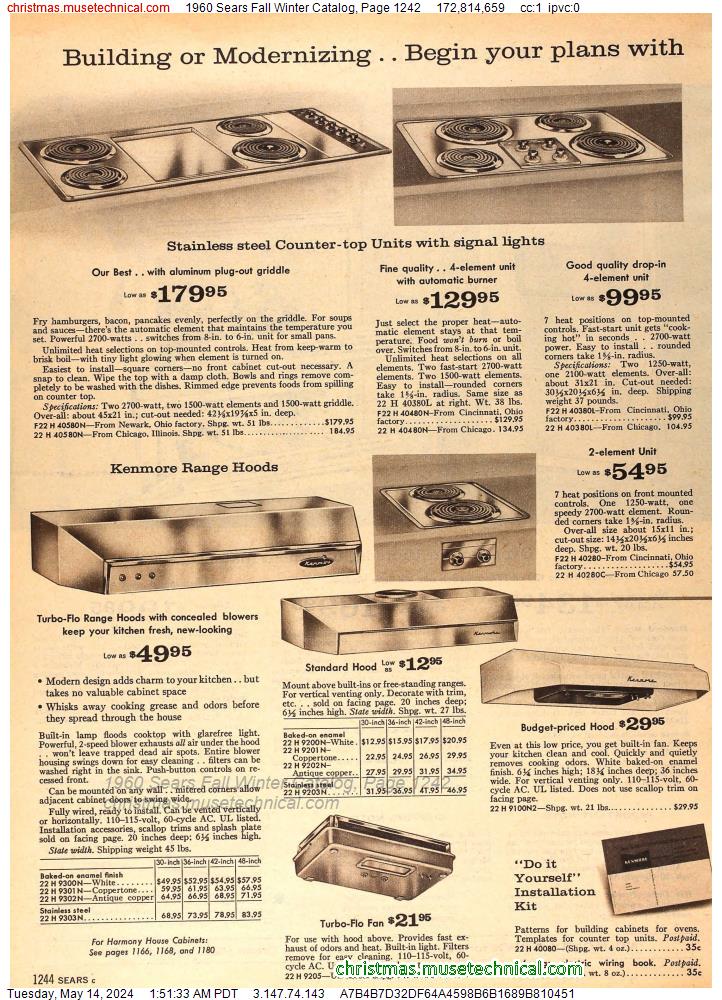 1960 Sears Fall Winter Catalog, Page 1242