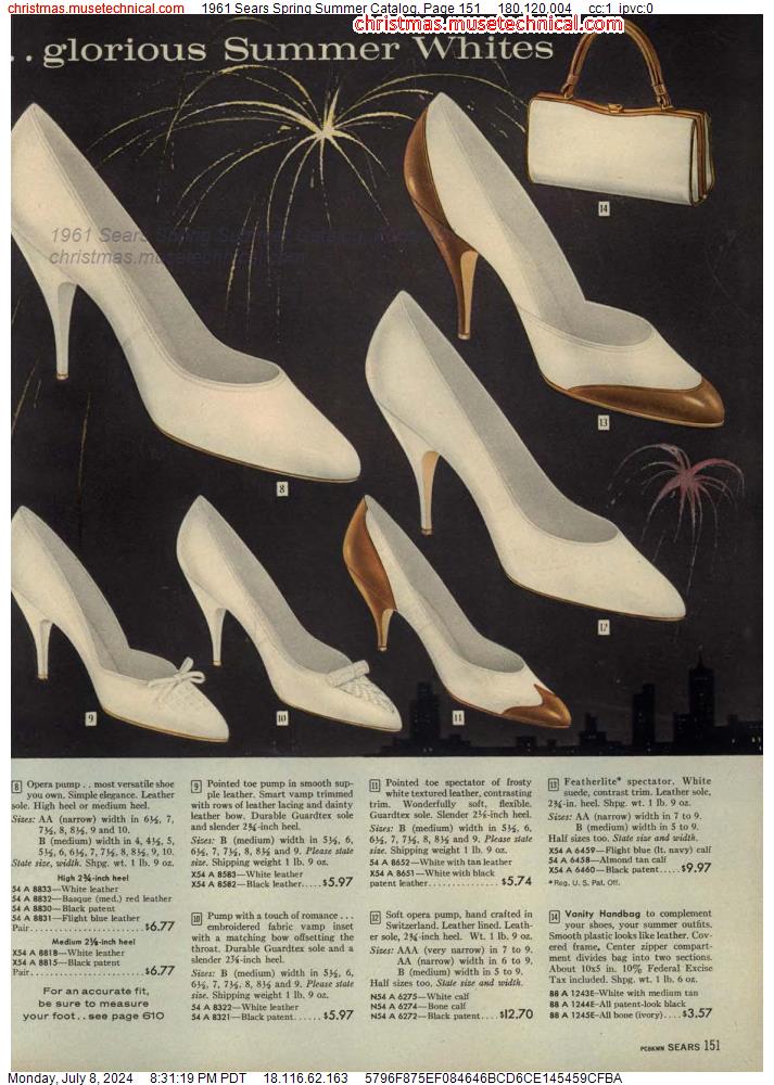 1961 Sears Spring Summer Catalog, Page 151