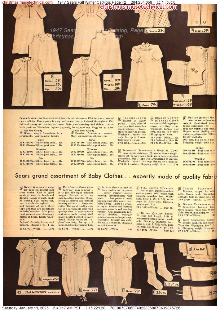 1947 Sears Fall Winter Catalog, Page 42