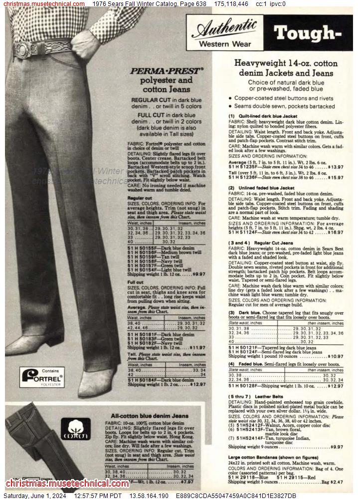 1976 Sears Fall Winter Catalog, Page 638