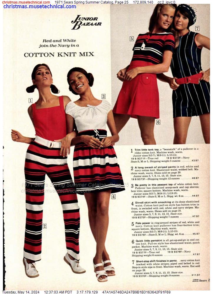 1971 Sears Spring Summer Catalog, Page 25
