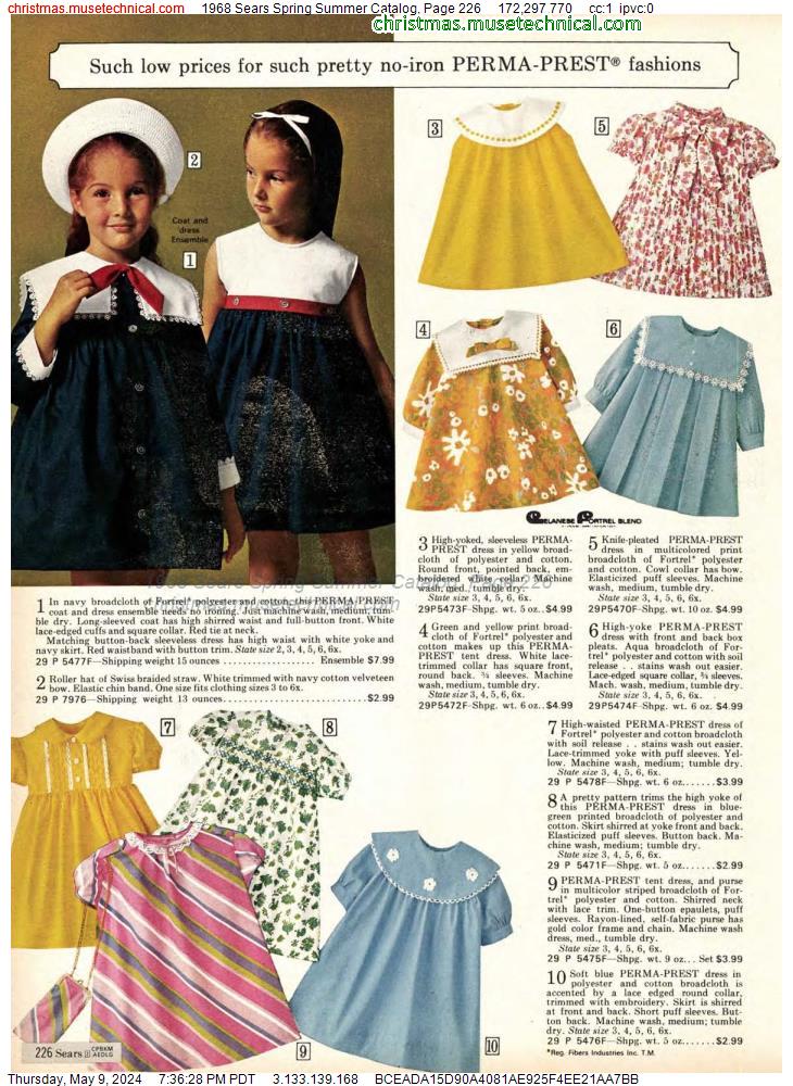 1968 Sears Spring Summer Catalog, Page 226