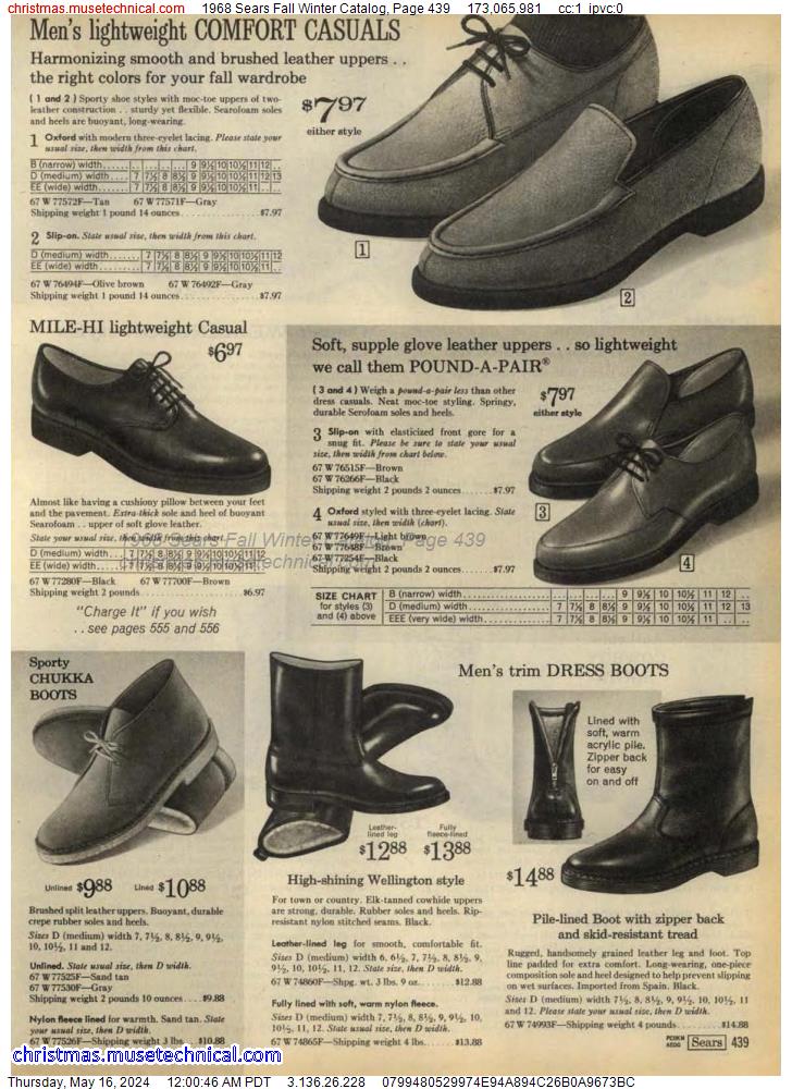 1968 Sears Fall Winter Catalog, Page 439