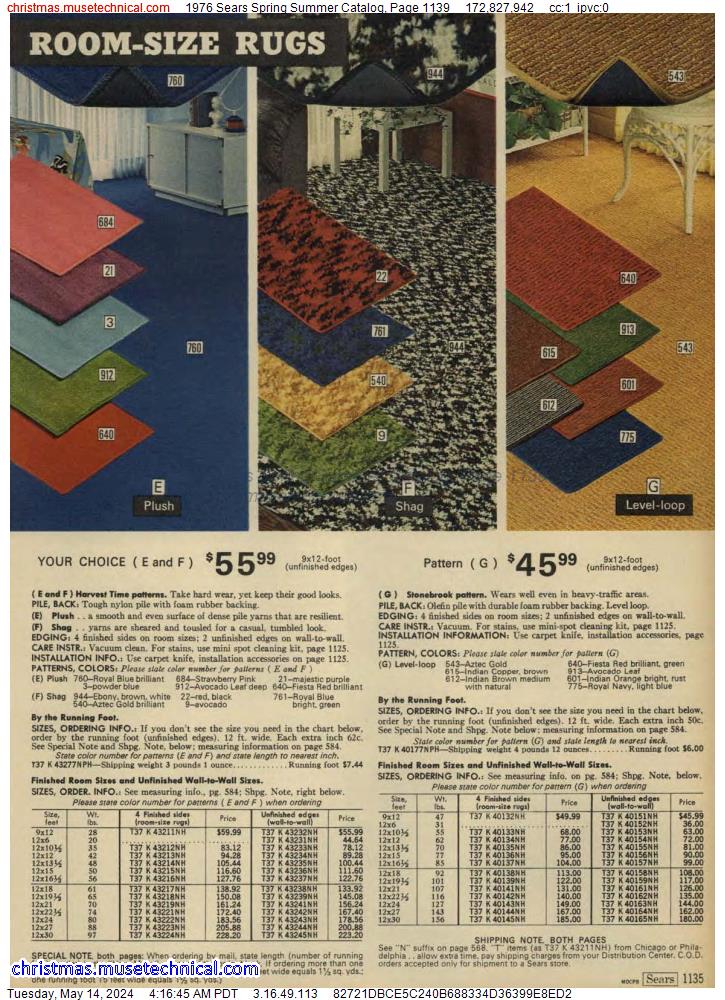 1976 Sears Spring Summer Catalog, Page 1139