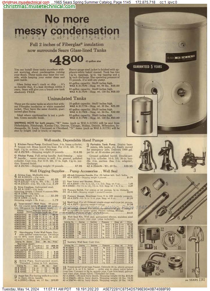1965 Sears Spring Summer Catalog, Page 1145