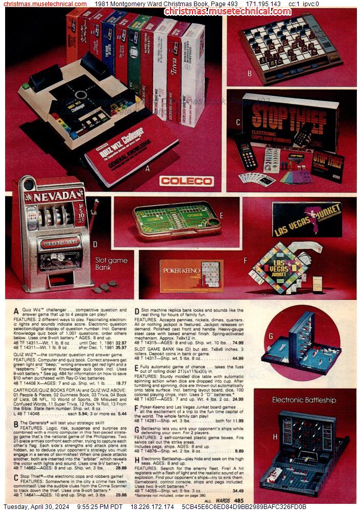 1981 Montgomery Ward Christmas Book, Page 493