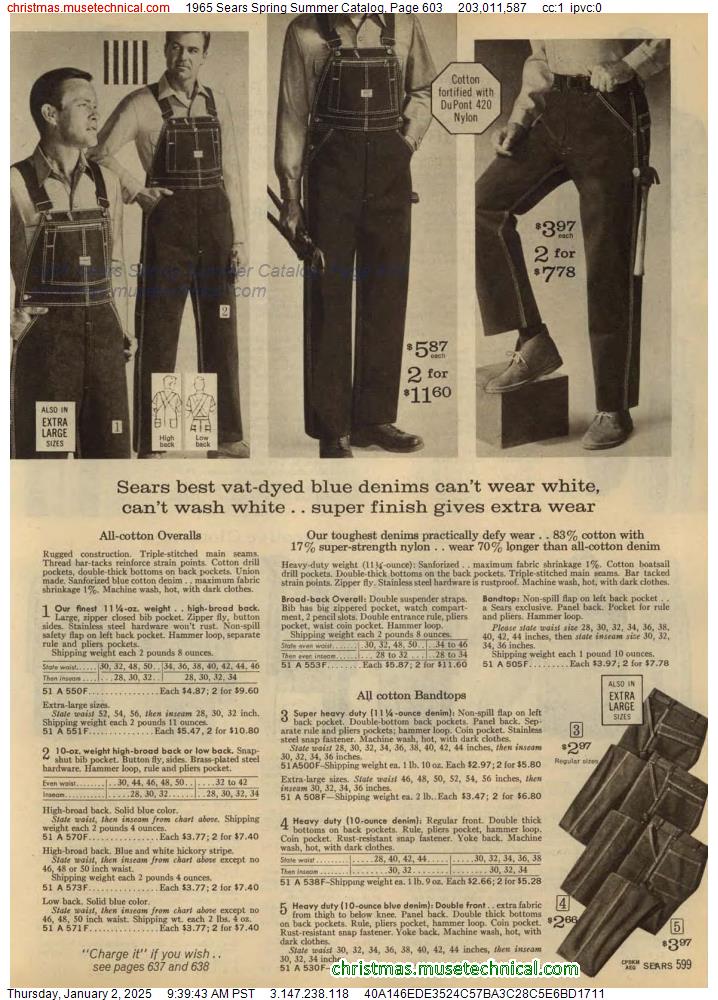 1965 Sears Spring Summer Catalog, Page 603