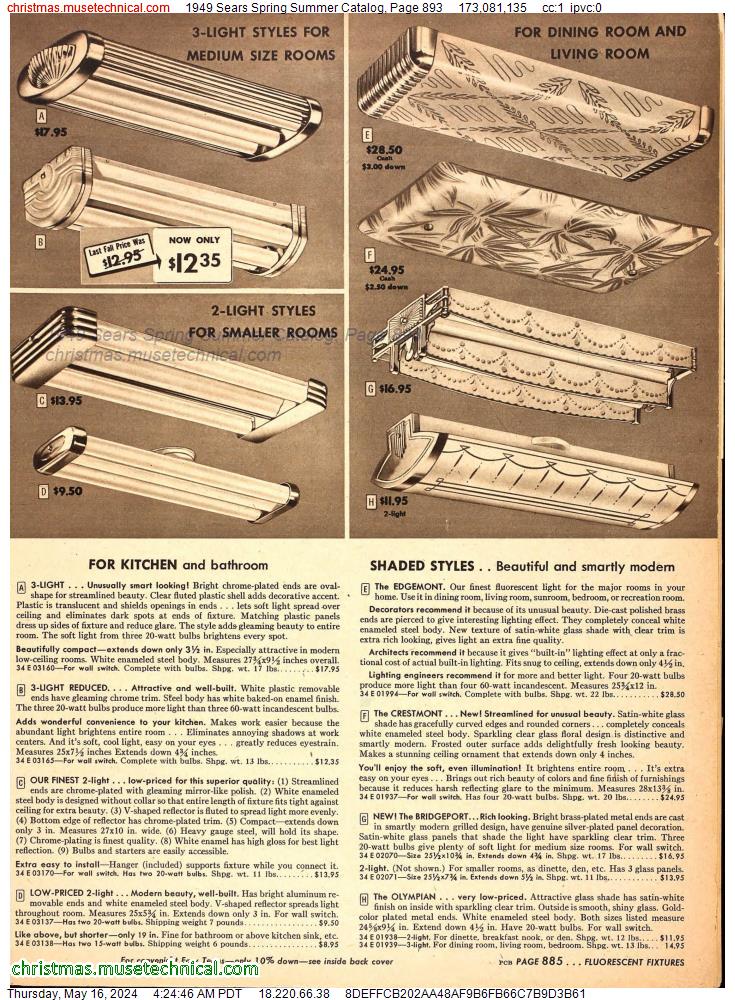 1949 Sears Spring Summer Catalog, Page 893