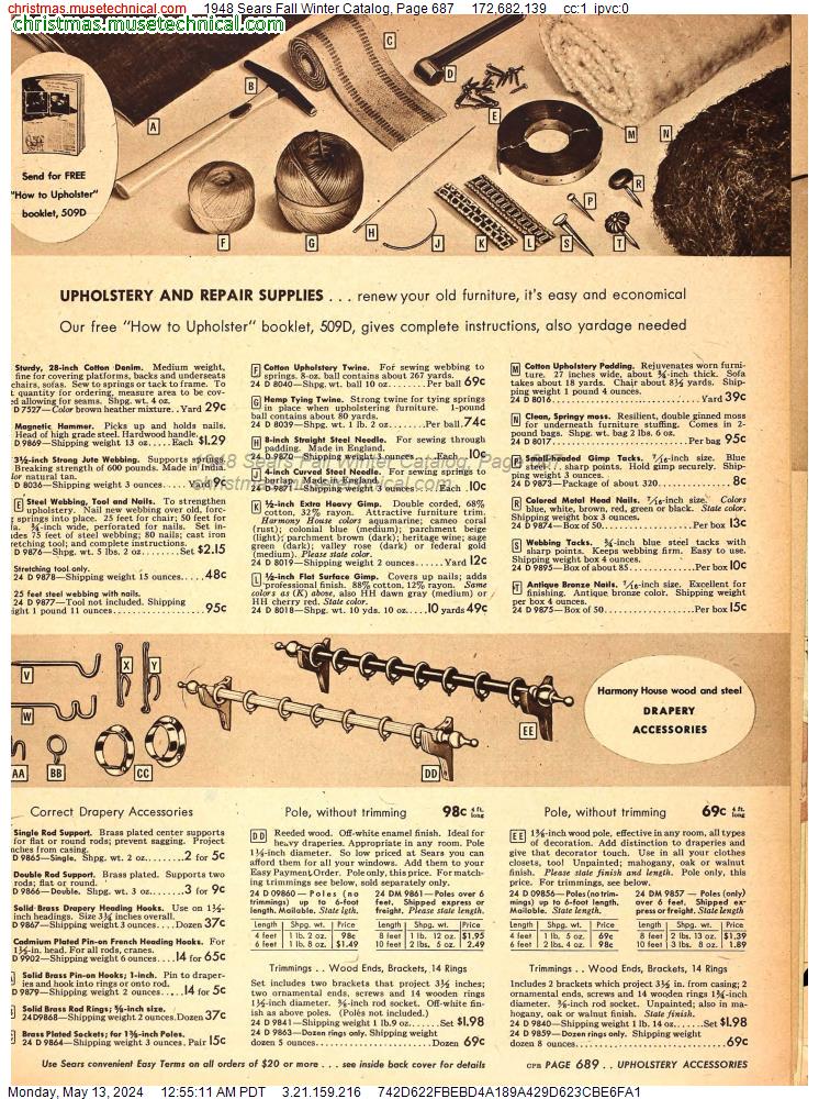 1948 Sears Fall Winter Catalog, Page 687