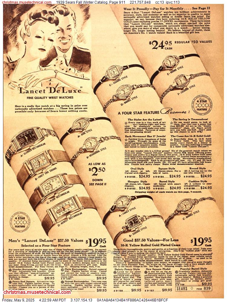 1939 Sears Fall Winter Catalog, Page 911