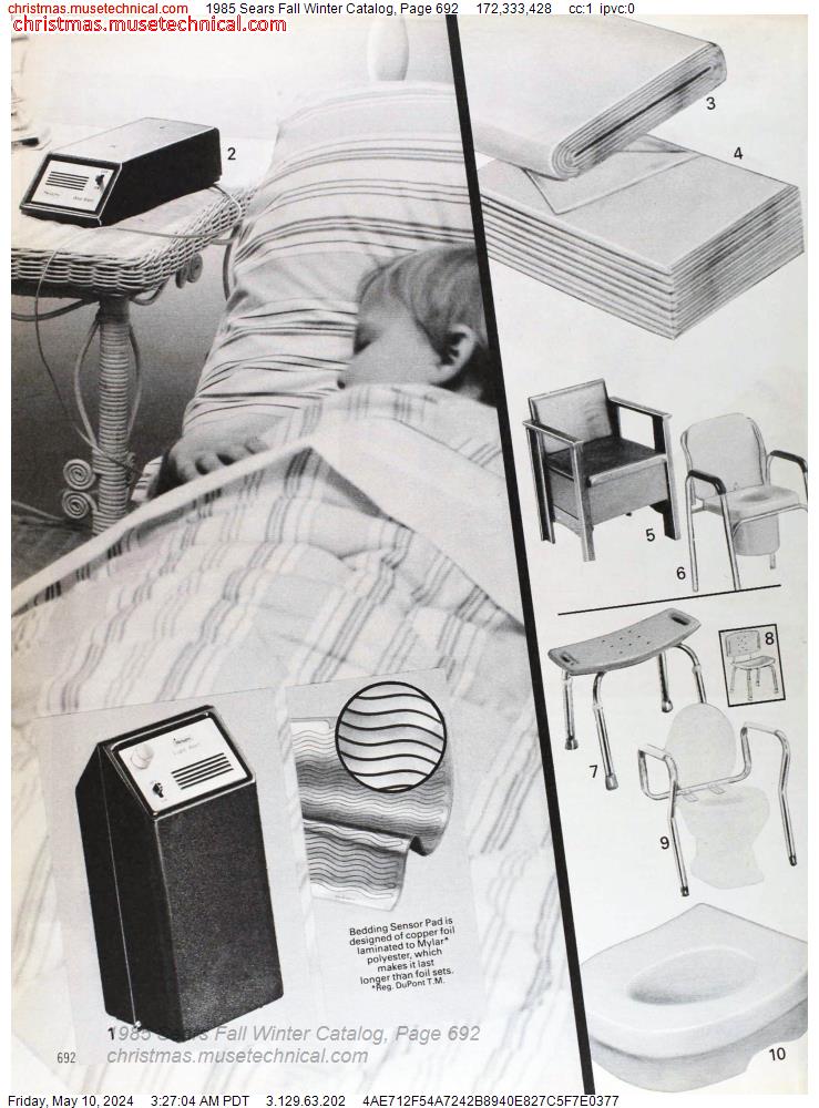 1985 Sears Fall Winter Catalog, Page 692