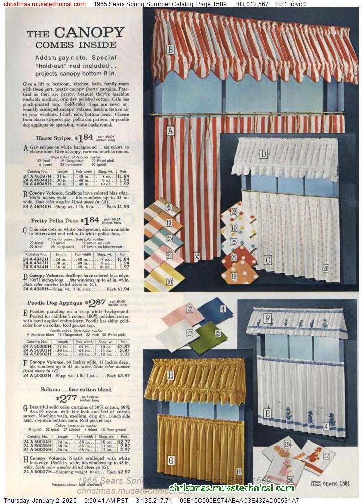 1965 Sears Spring Summer Catalog, Page 1589