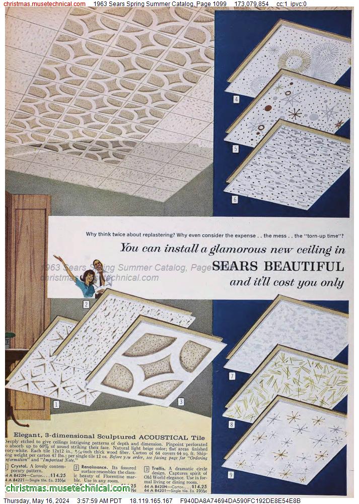 1963 Sears Spring Summer Catalog, Page 1099