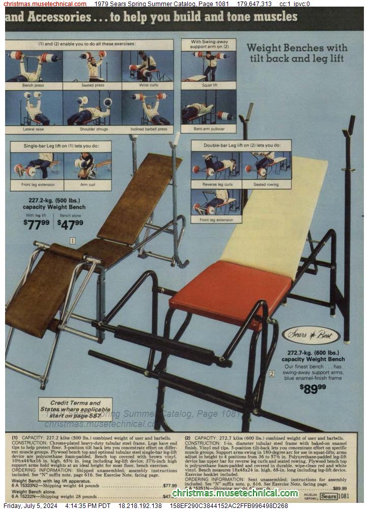 1979 Sears Spring Summer Catalog, Page 1081