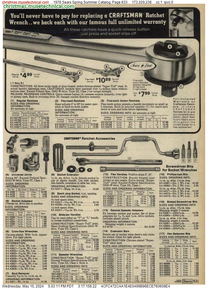 1976 Sears Spring Summer Catalog, Page 633