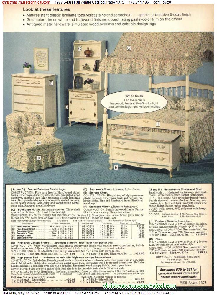 1977 Sears Fall Winter Catalog, Page 1375