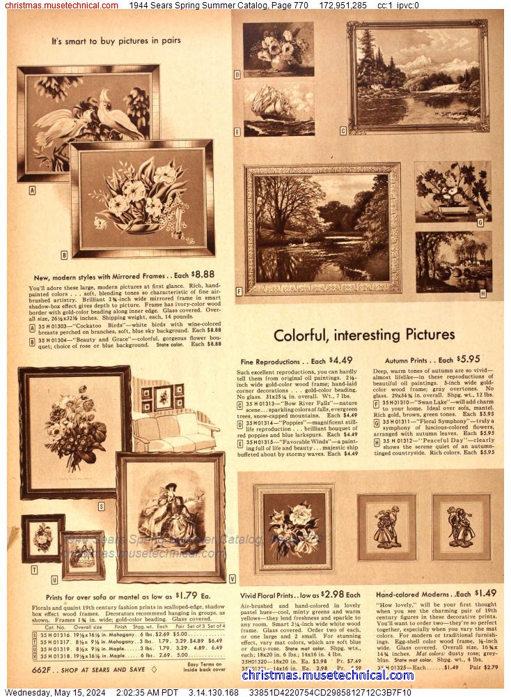 1944 Sears Spring Summer Catalog, Page 770