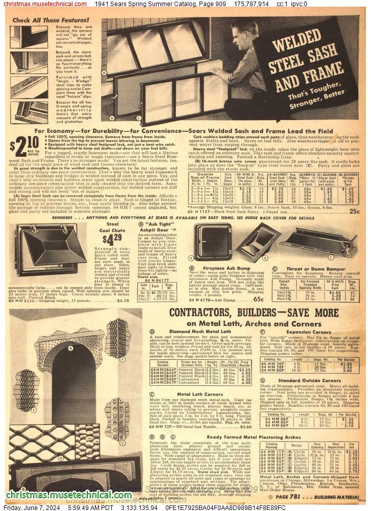 1941 Sears Spring Summer Catalog, Page 909