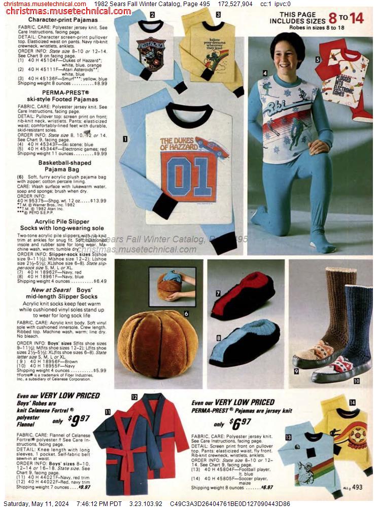 1982 Sears Fall Winter Catalog, Page 495