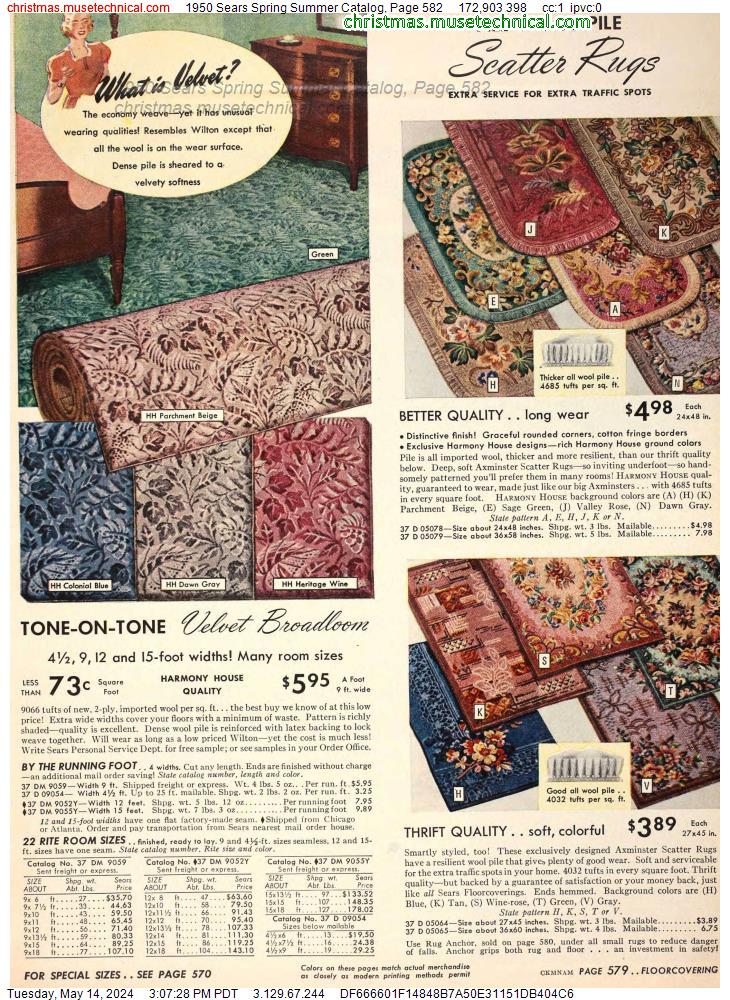 1950 Sears Spring Summer Catalog, Page 582