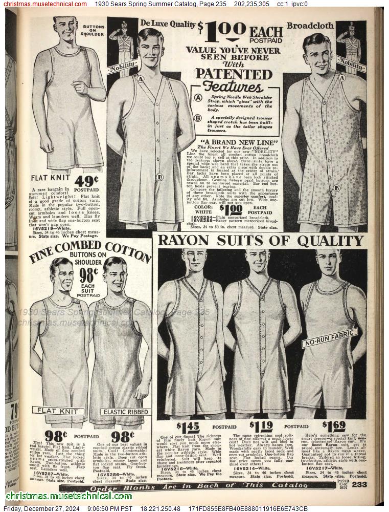 1930 Sears Spring Summer Catalog, Page 235