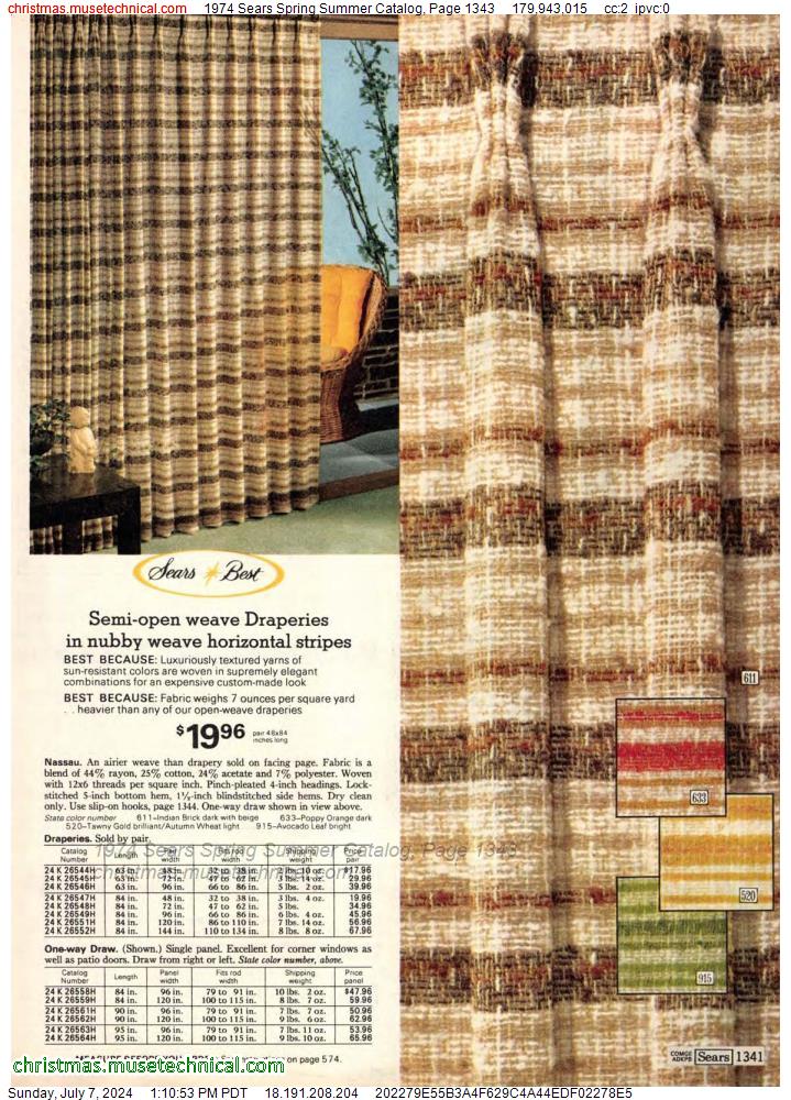 1974 Sears Spring Summer Catalog, Page 1343