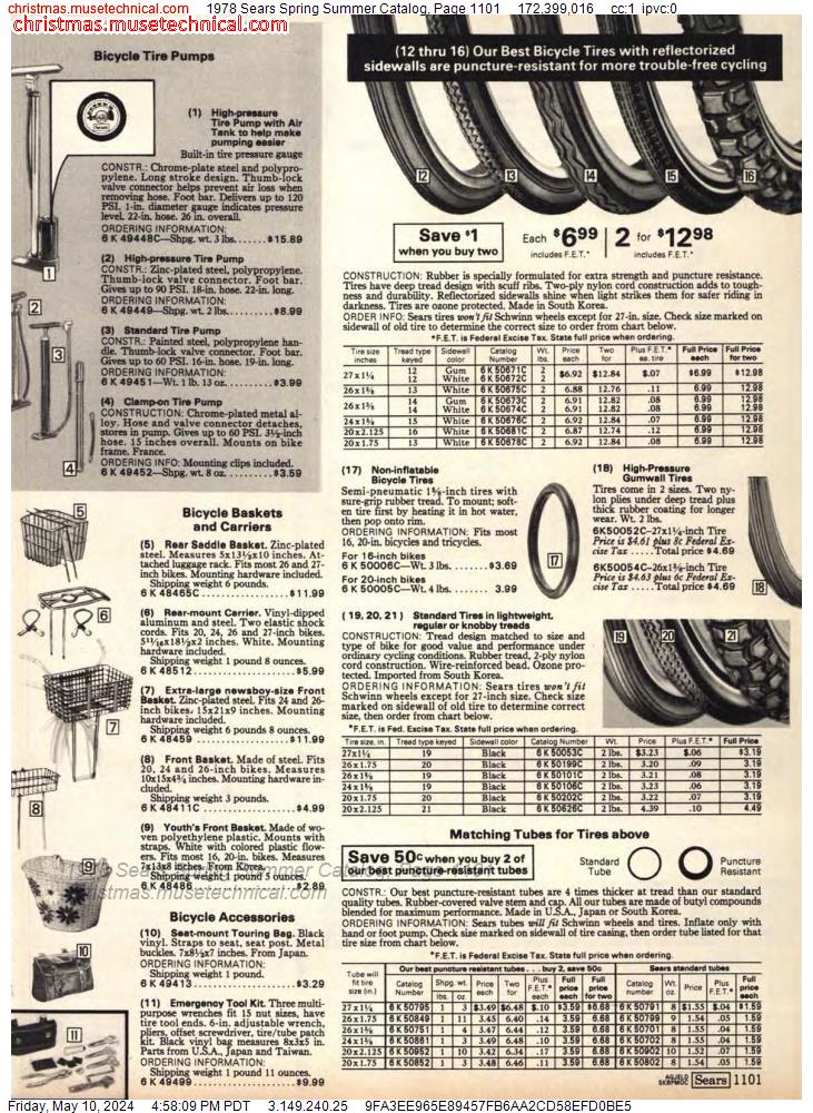 1978 Sears Spring Summer Catalog, Page 1101