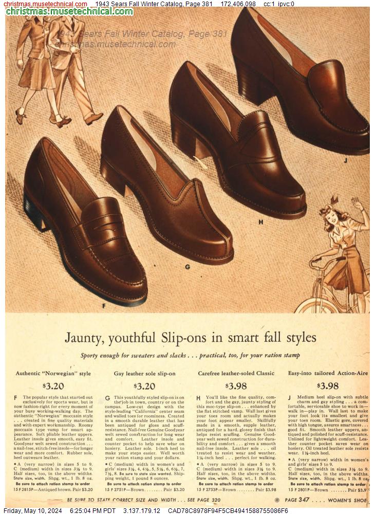 1943 Sears Fall Winter Catalog, Page 381
