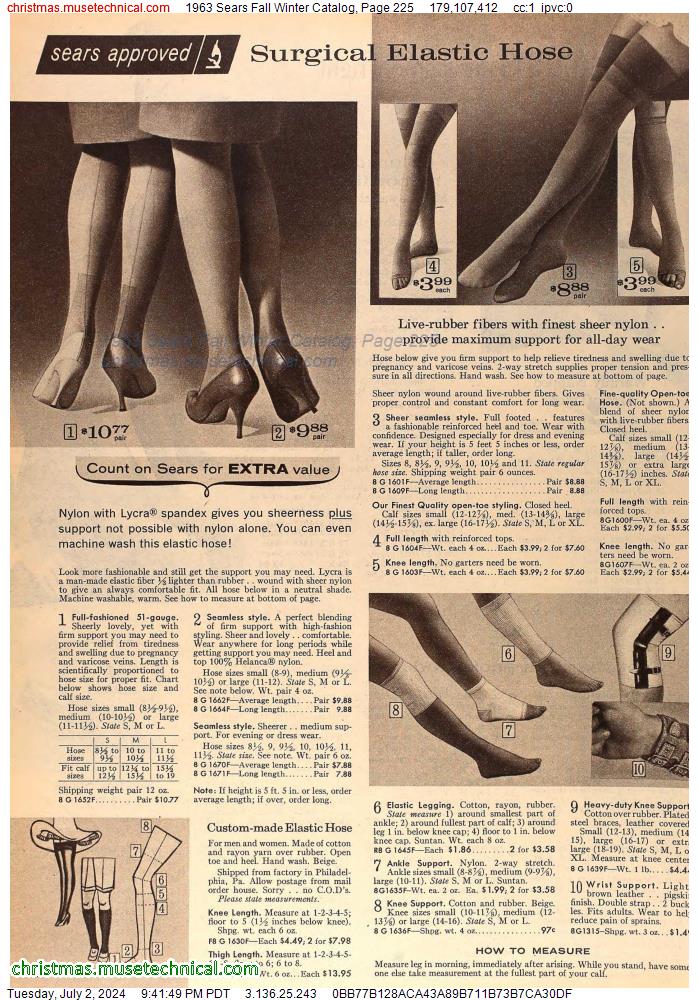 1963 Sears Fall Winter Catalog, Page 225