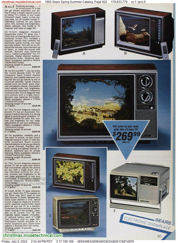 1985 Sears Spring Summer Catalog, Page 922