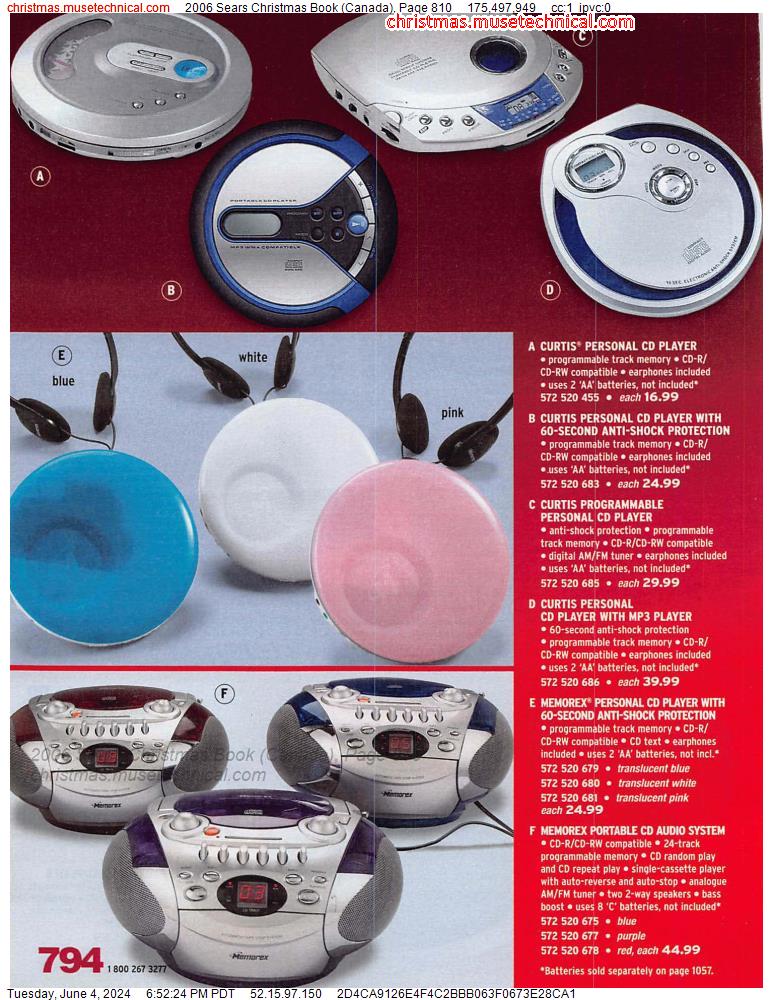 2006 Sears Christmas Book (Canada), Page 810