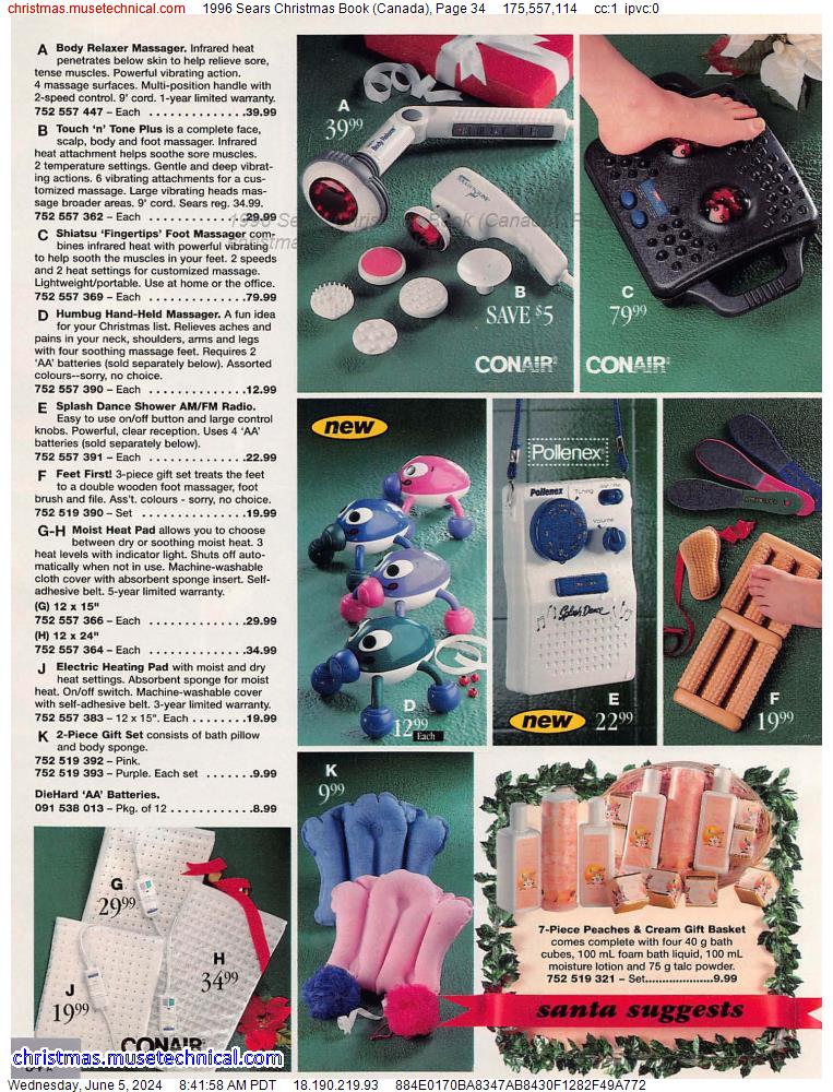 1996 Sears Christmas Book (Canada), Page 34