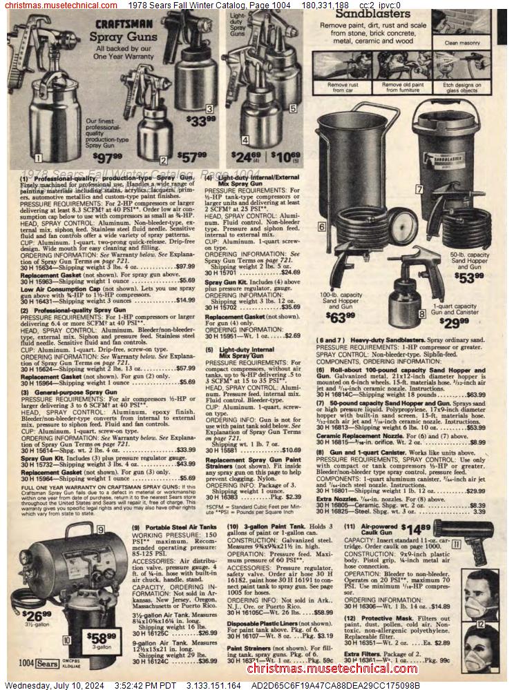 1978 Sears Fall Winter Catalog, Page 1004